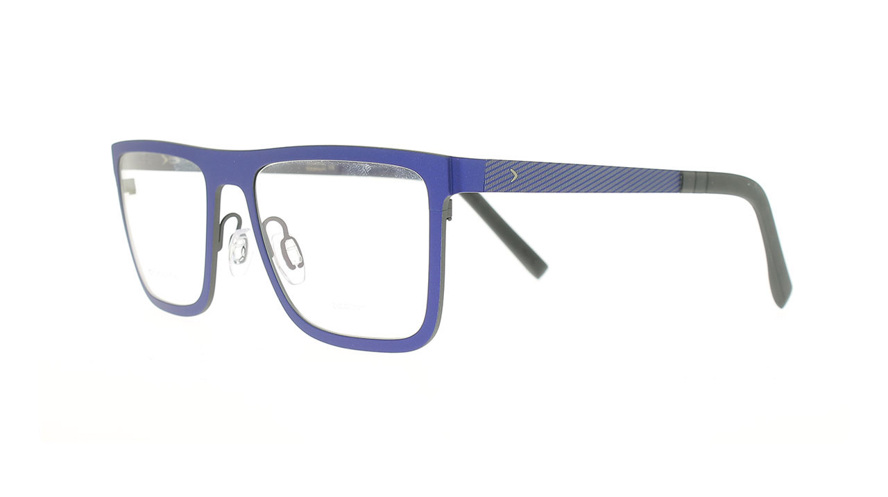 Paire de lunettes de vue Blackfin Bf909 west derby couleur bleu - Côté à angle - Doyle