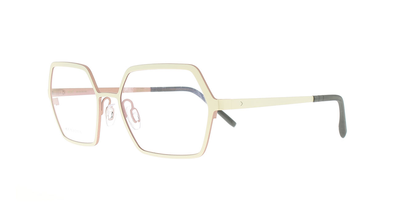 Paire de lunettes de vue Blackfin Bf917 danzica couleur blanc - Côté à angle - Doyle