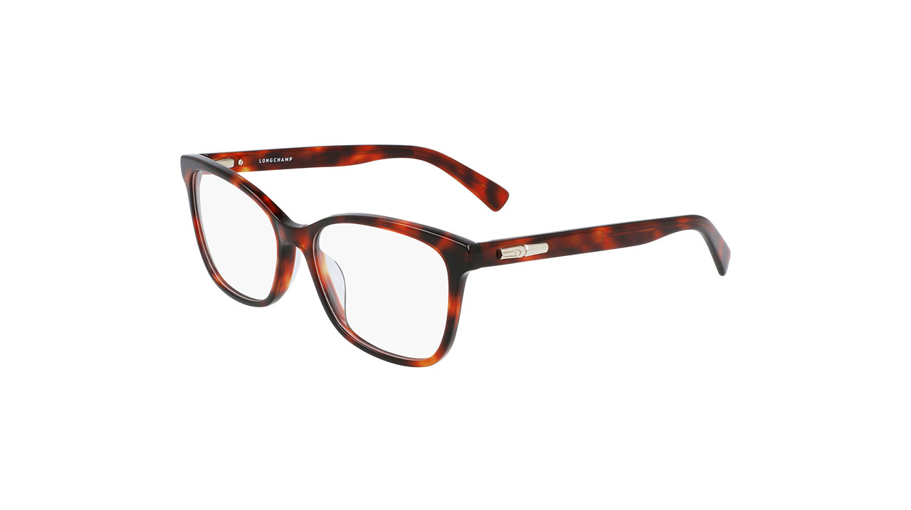 Paire de lunettes de vue Longchamp Lo2680 couleur rouge - Côté à angle - Doyle
