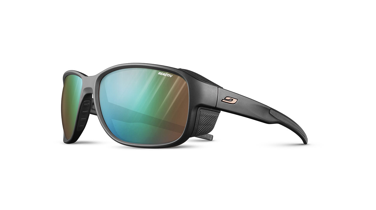 Paire de lunettes de soleil Julbo Js541 montebianco 2 couleur noir - Côté à angle - Doyle