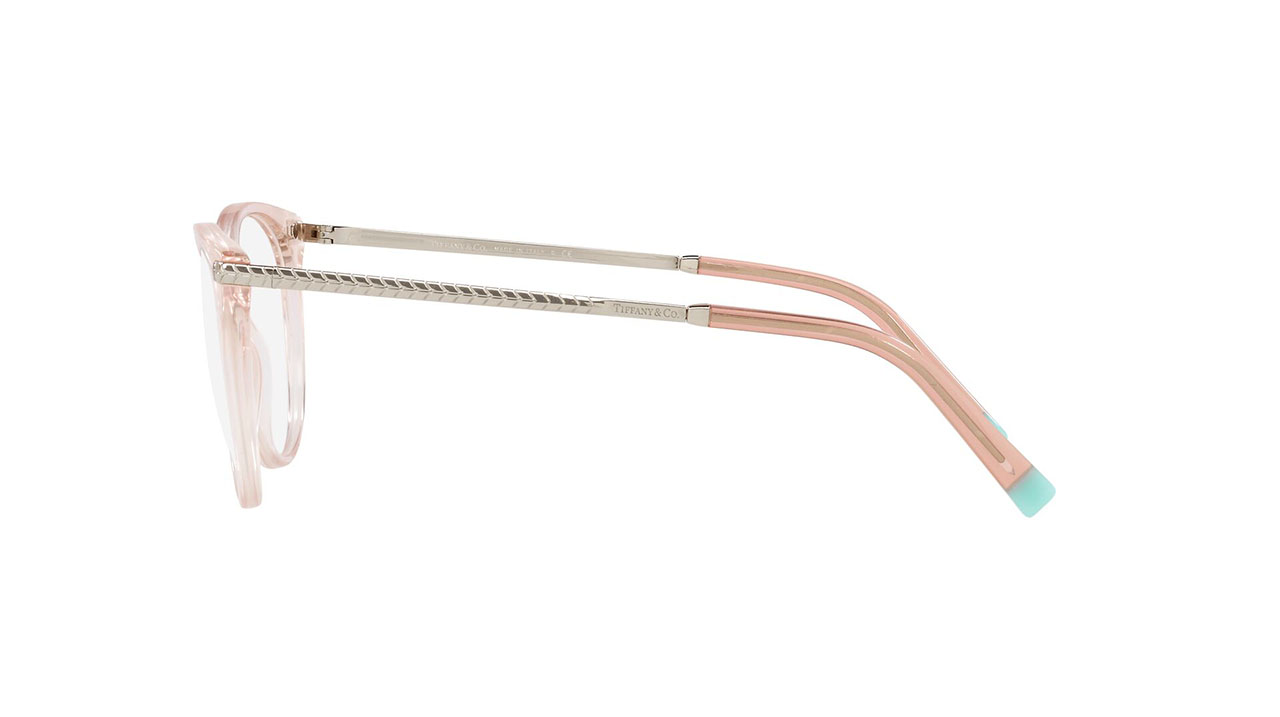 Paire de lunettes de vue Tiffany-co Tf2209 couleur pêche cristal - Côté droit - Doyle