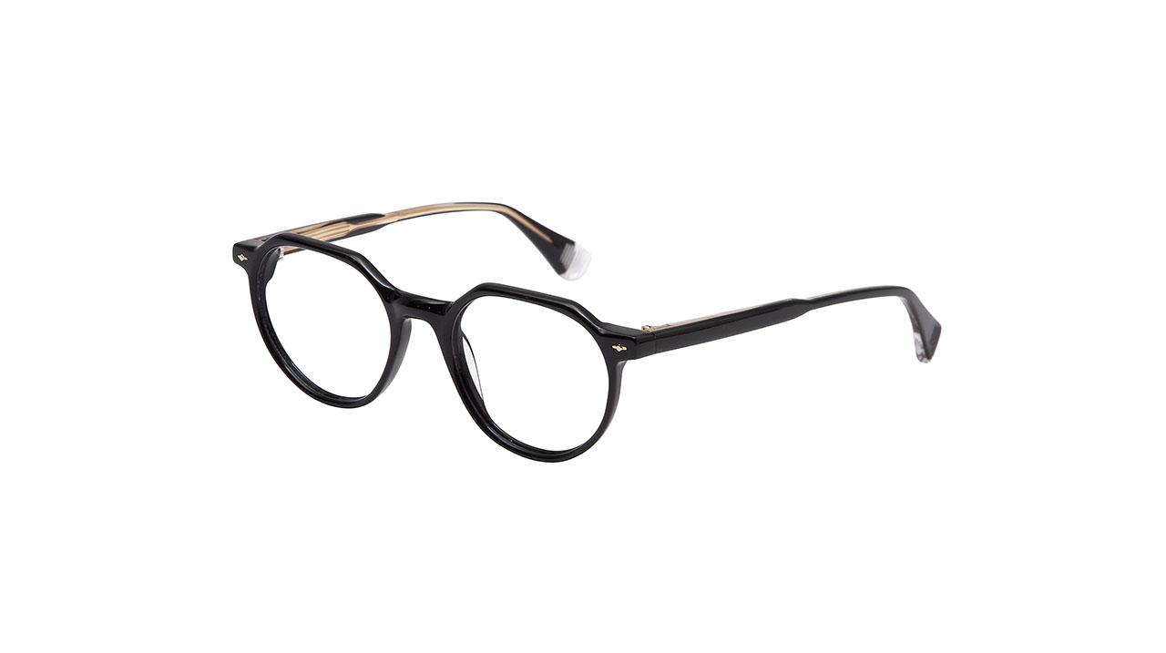Paire de lunettes de vue Gigi-studios Lynch couleur noir - Côté à angle - Doyle