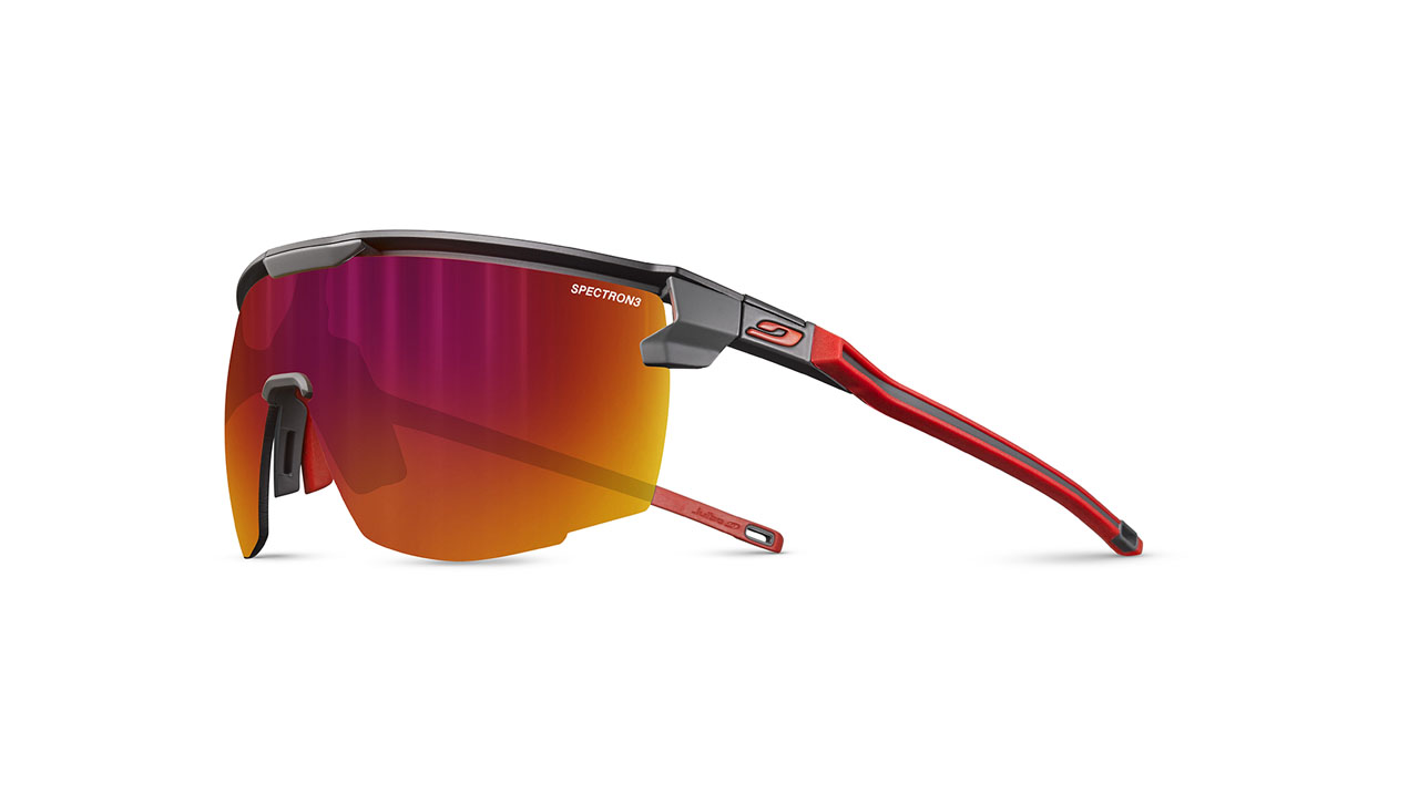 Paire de lunettes de soleil Julbo Js546 ultimate couleur rouge - Côté à angle - Doyle
