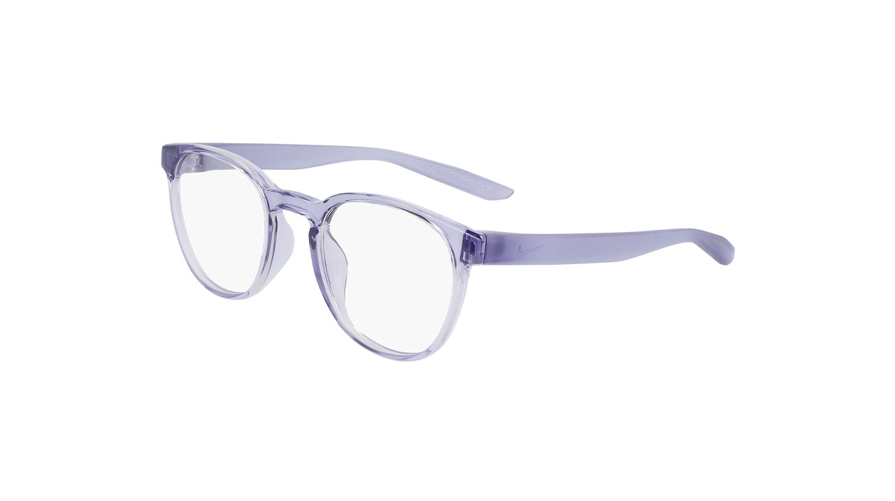 Paire de lunettes de vue Nike-junior 5032 couleur mauve - Côté à angle - Doyle