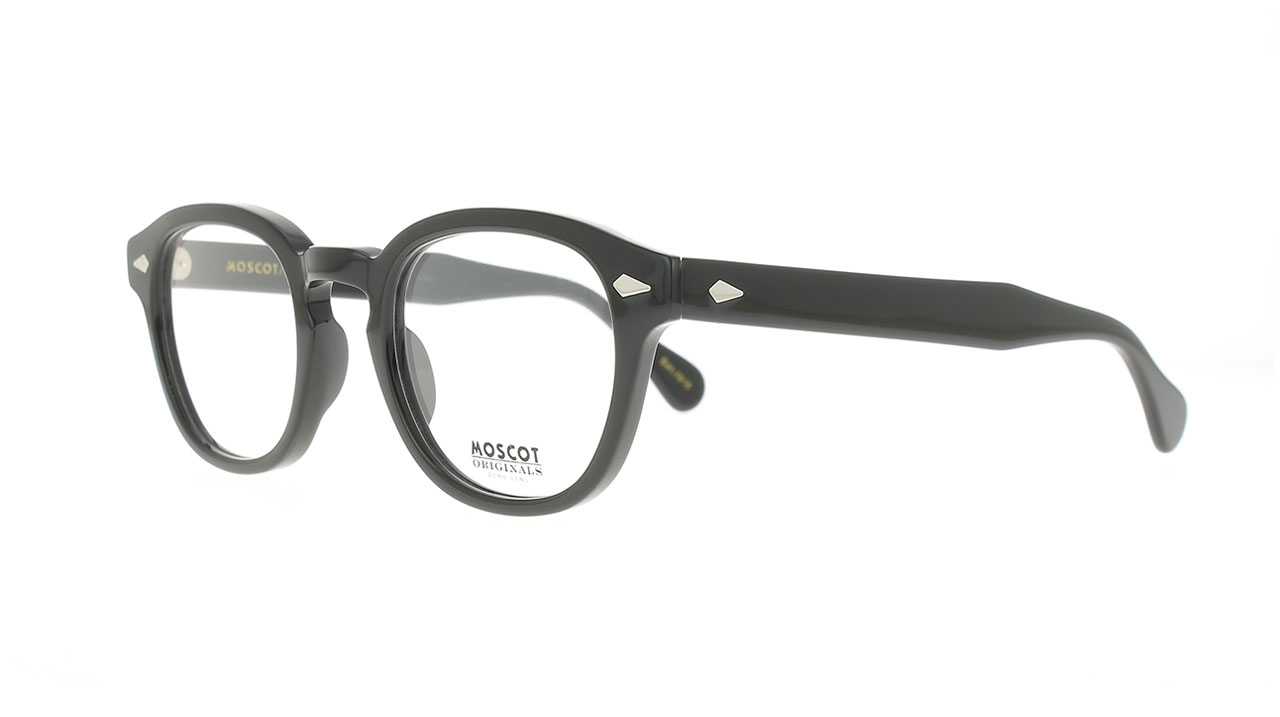 Paire de lunettes de vue Moscot Lemtosh couleur noir - Côté à angle - Doyle