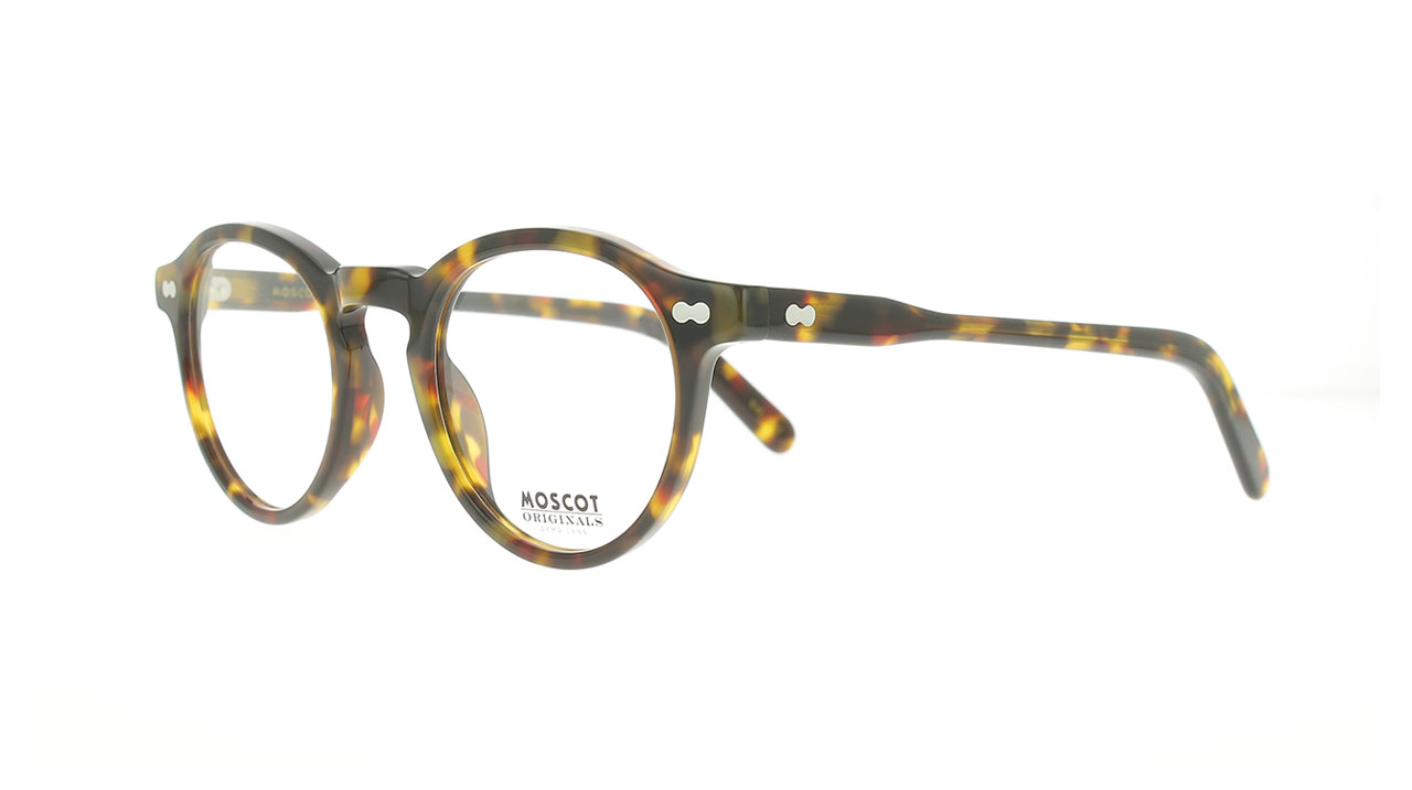 Paire de lunettes de vue Moscot Miltzen couleur brun - Côté à angle - Doyle