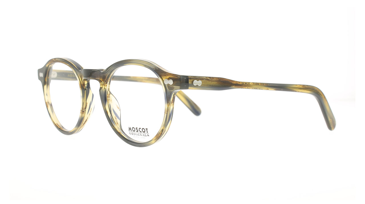 Paire de lunettes de vue Moscot Miltzen couleur bronze - Côté à angle - Doyle