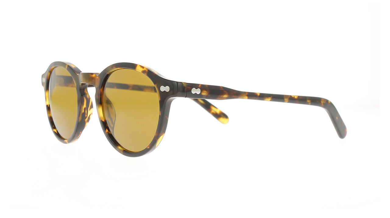 Paire de lunettes de soleil Moscot Miltzen /s couleur brun - Côté à angle - Doyle