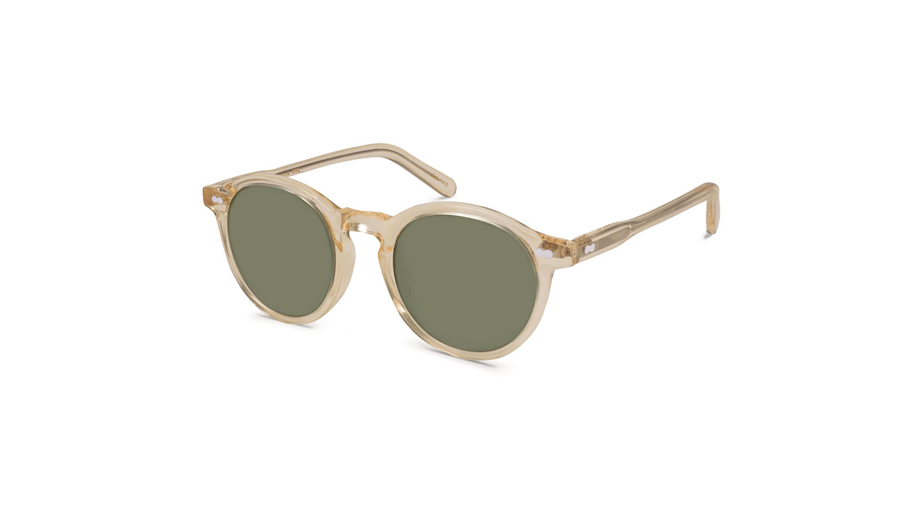 Paire de lunettes de soleil Moscot Miltzen /s couleur sable - Côté à angle - Doyle