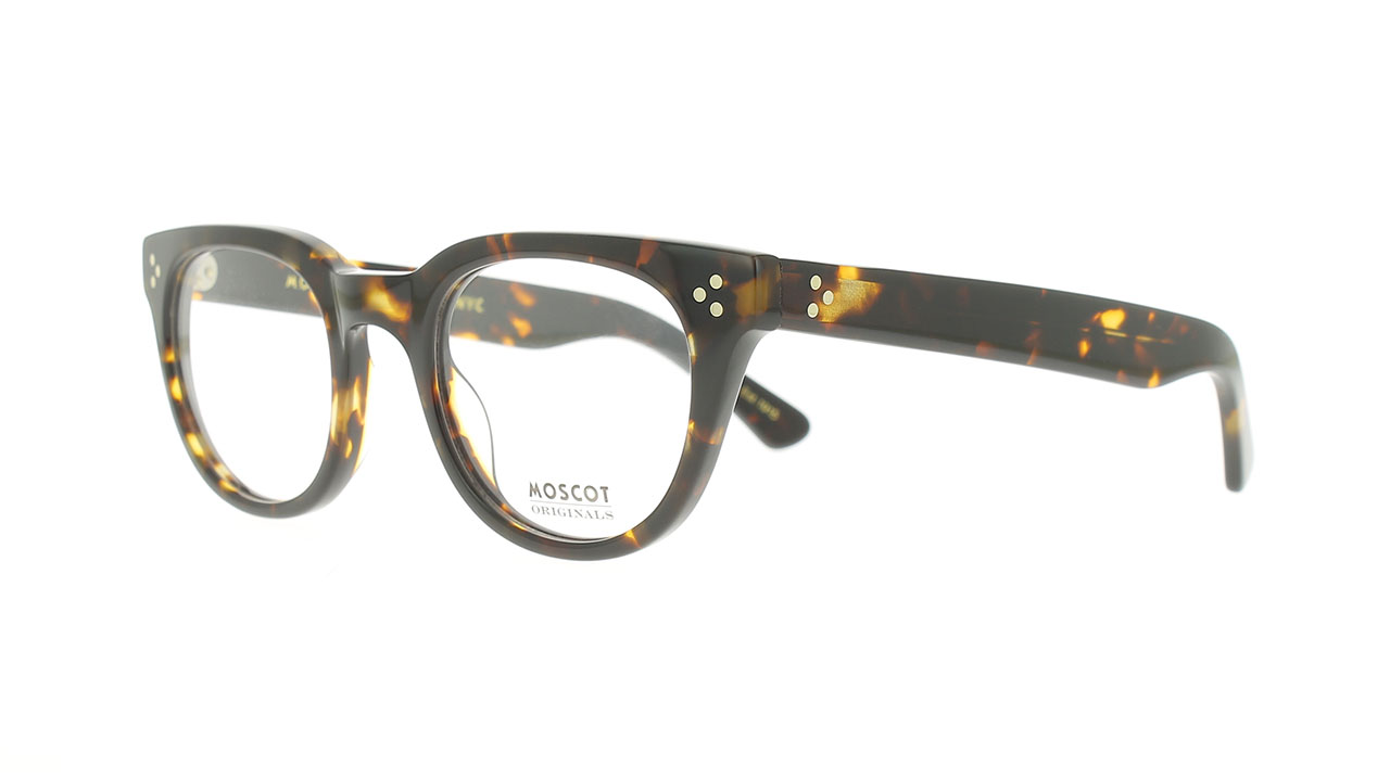 Paire de lunettes de vue Moscot Vilda couleur brun - Côté à angle - Doyle