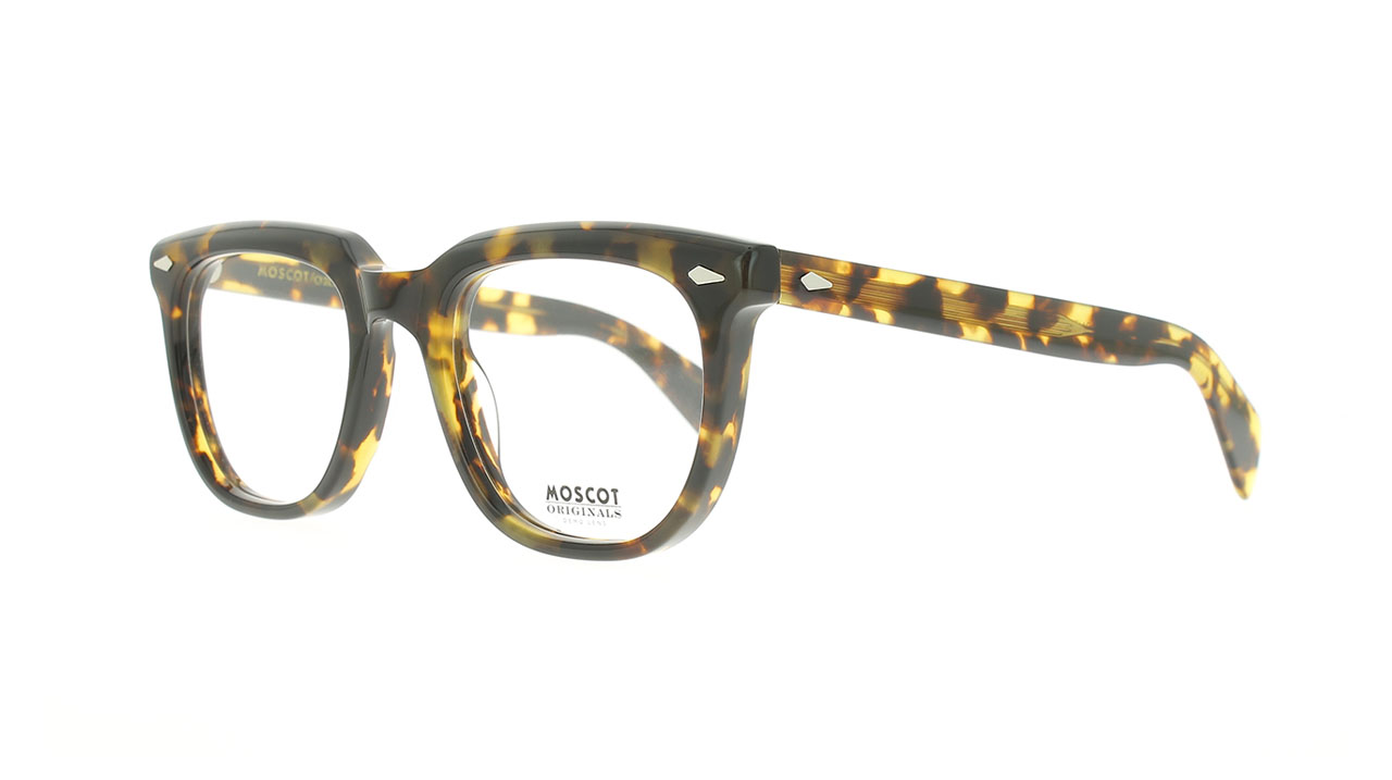 Paire de lunettes de vue Moscot Yontif couleur brun - Côté à angle - Doyle