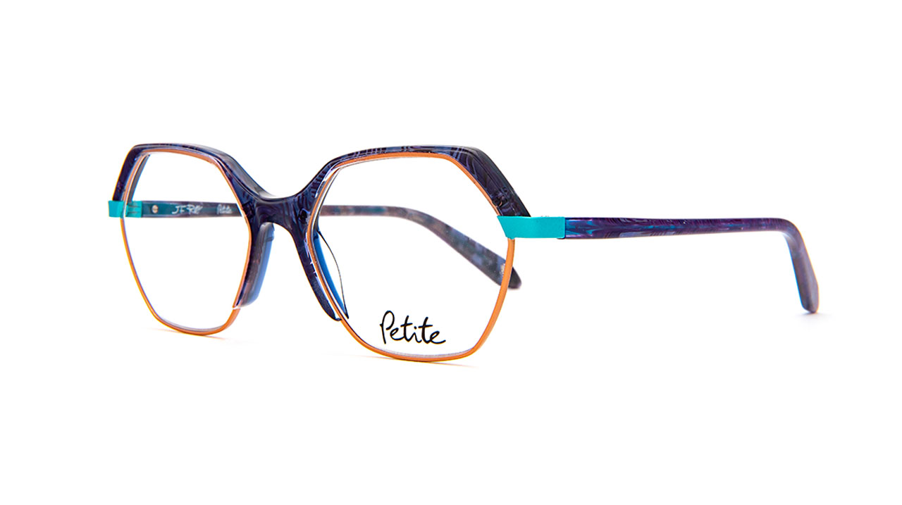 Paire de lunettes de vue Jf-rey-petite Pa073 couleur marine - Côté à angle - Doyle