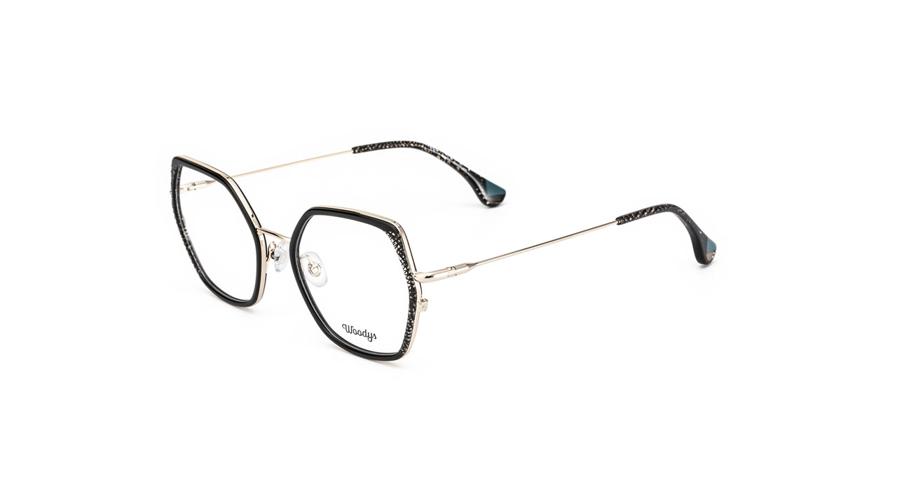 Paire de lunettes de vue Woodys Okapi couleur noir - Côté à angle - Doyle