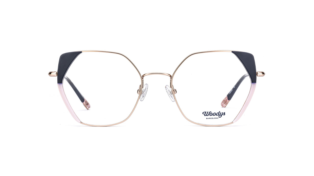 Paire de lunettes de vue Woodys Zebra couleur or rose - Doyle