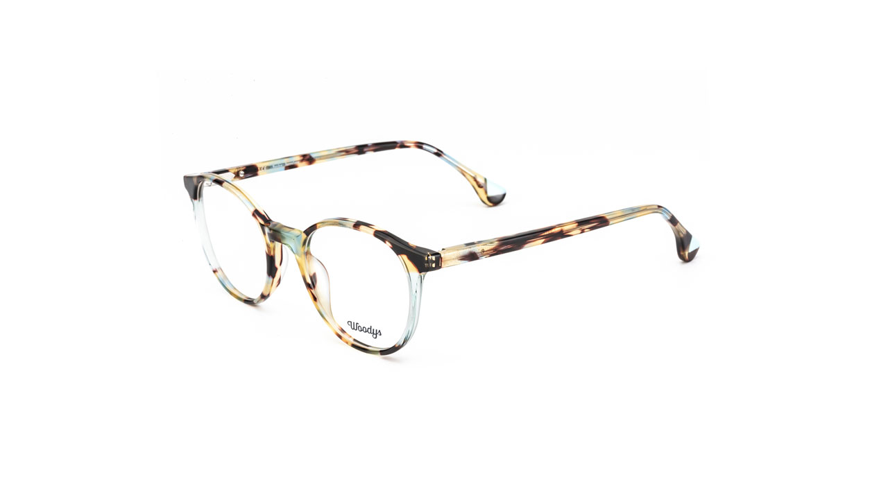 Paire de lunettes de vue Woodys Geko couleur brun - Côté à angle - Doyle
