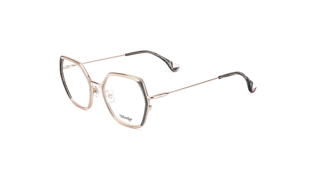 Paire de lunettes de vue Woodys Okapi couleur gris - Côté à angle - Doyle