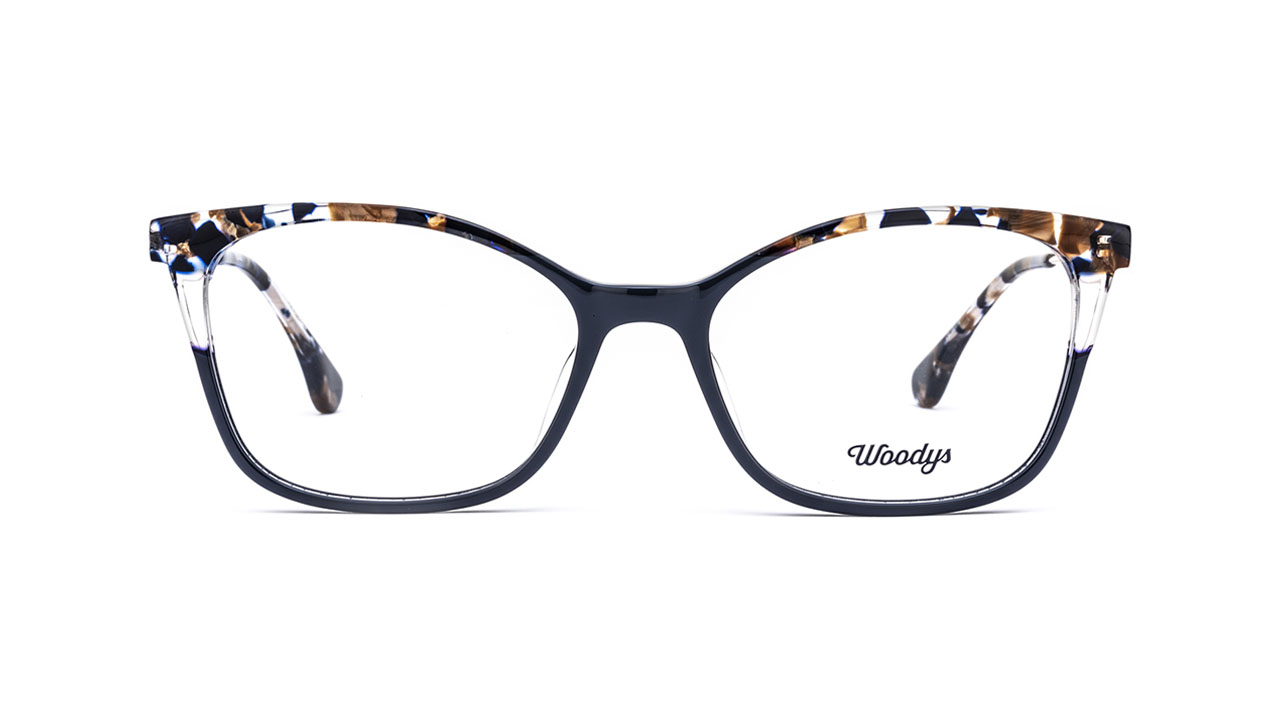 Paire de lunettes de vue Woodys Guava couleur marine - Côté à angle - Doyle