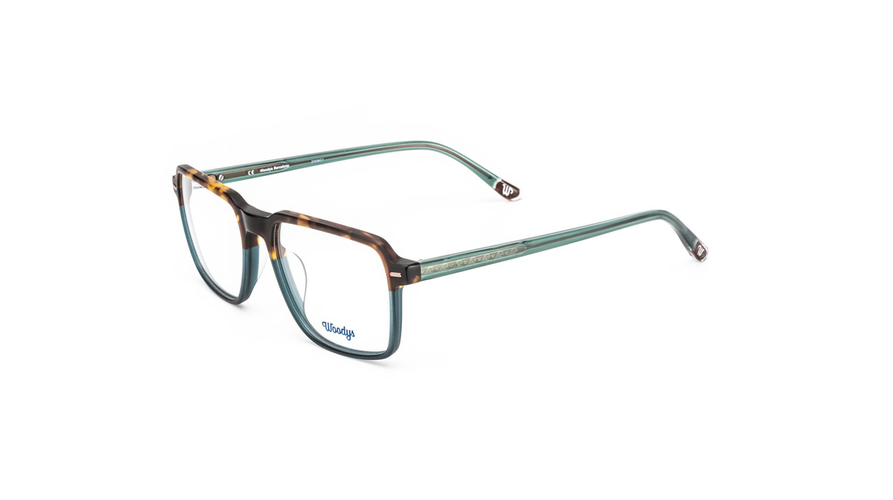 Paire de lunettes de vue Woodys Hobbes couleur vert - Côté à angle - Doyle