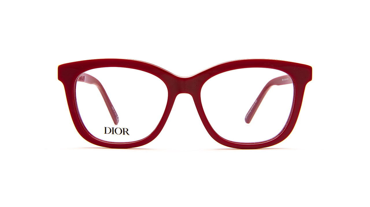 Paire de lunettes de vue Christian-dior 30montaigneminio b2i couleur rouge - Côté à angle - Doyle