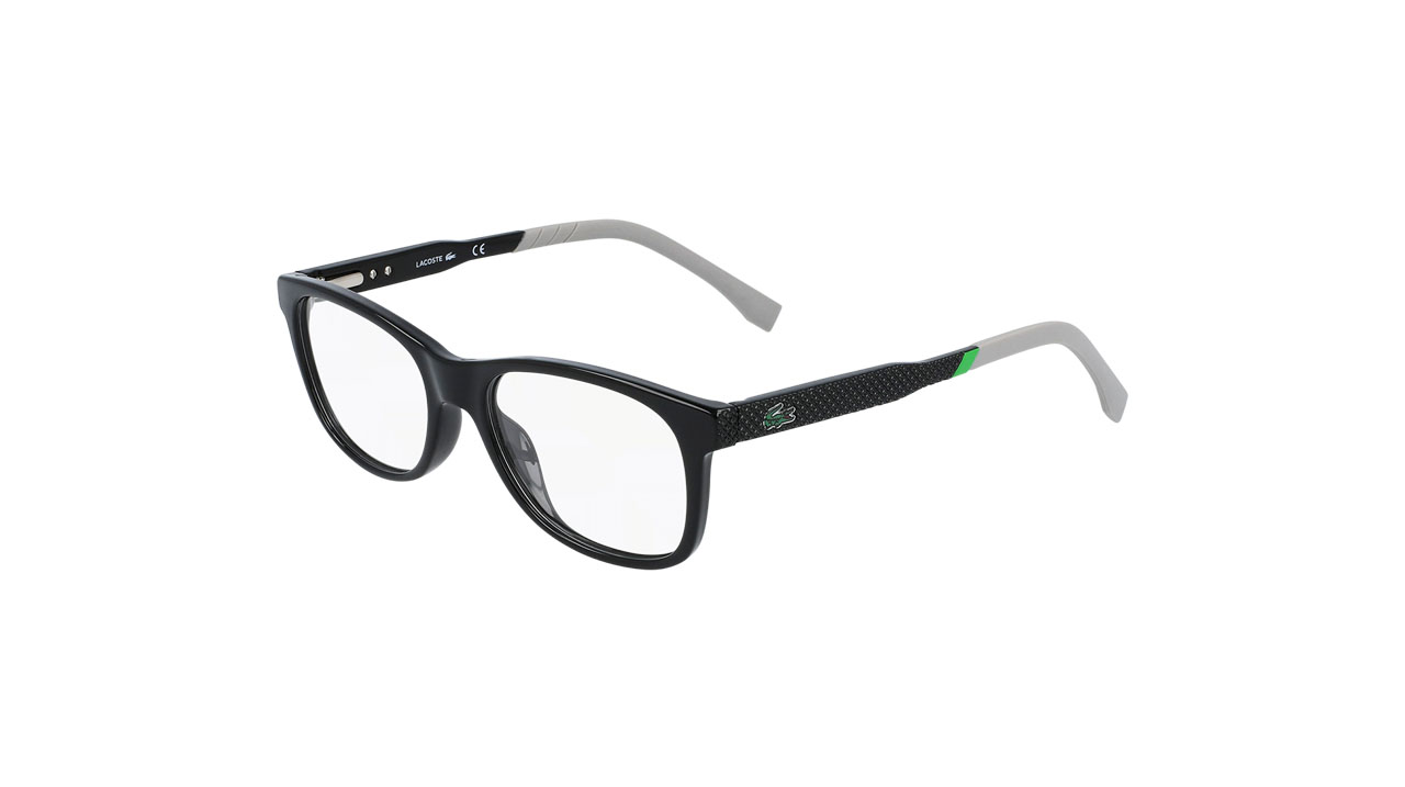 Paire de lunettes de vue Lacoste-junior L3640 couleur noir - Côté à angle - Doyle