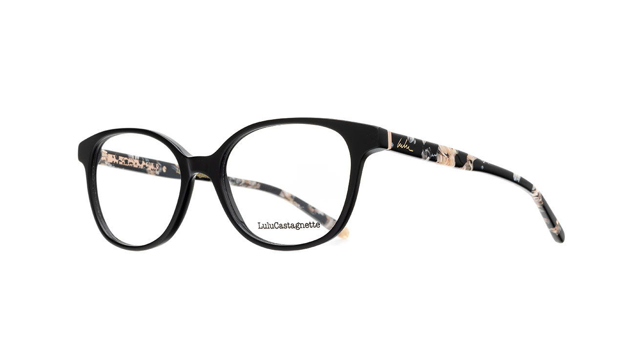 Paire de lunettes de vue Lulu-castagnette Lfaa167 couleur noir - Côté à angle - Doyle