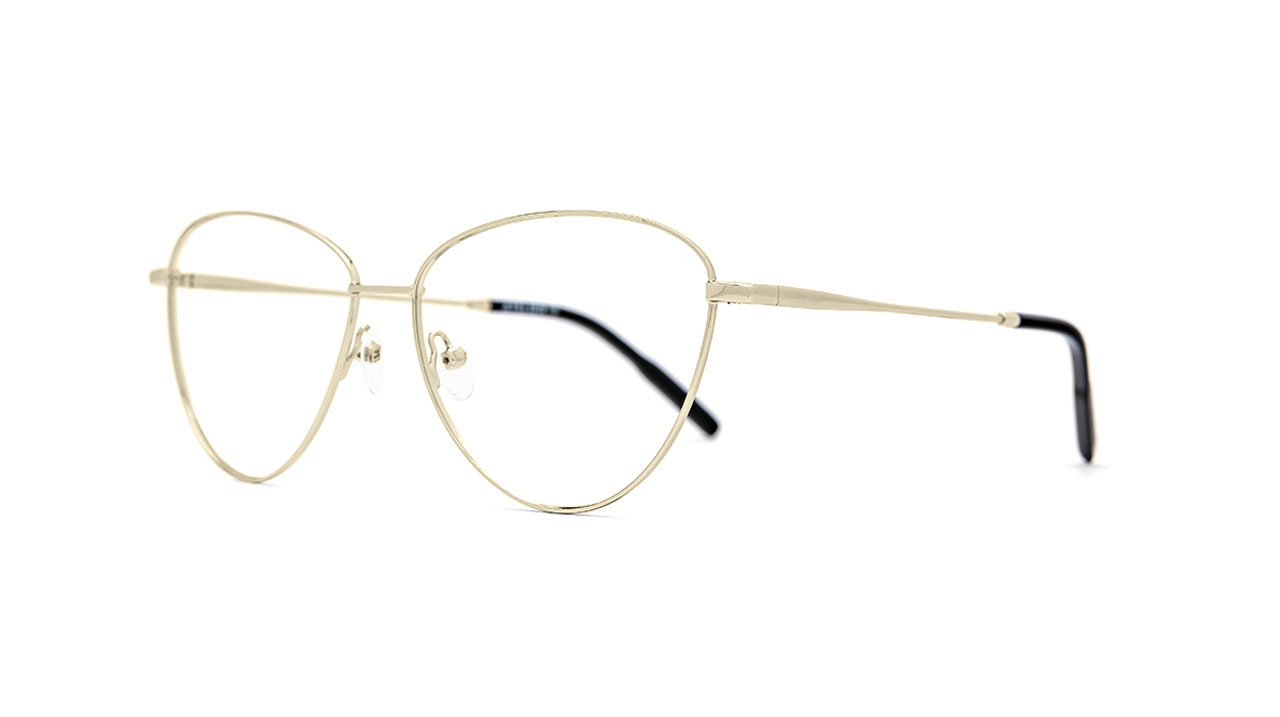 Paire de lunettes de vue Atelier-78 Chloe couleur or - Côté à angle - Doyle