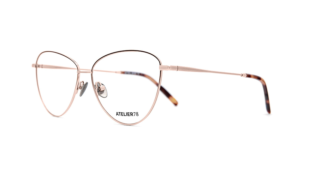 Paire de lunettes de vue Atelier78 Chloe couleur amaretto - Côté à angle - Doyle