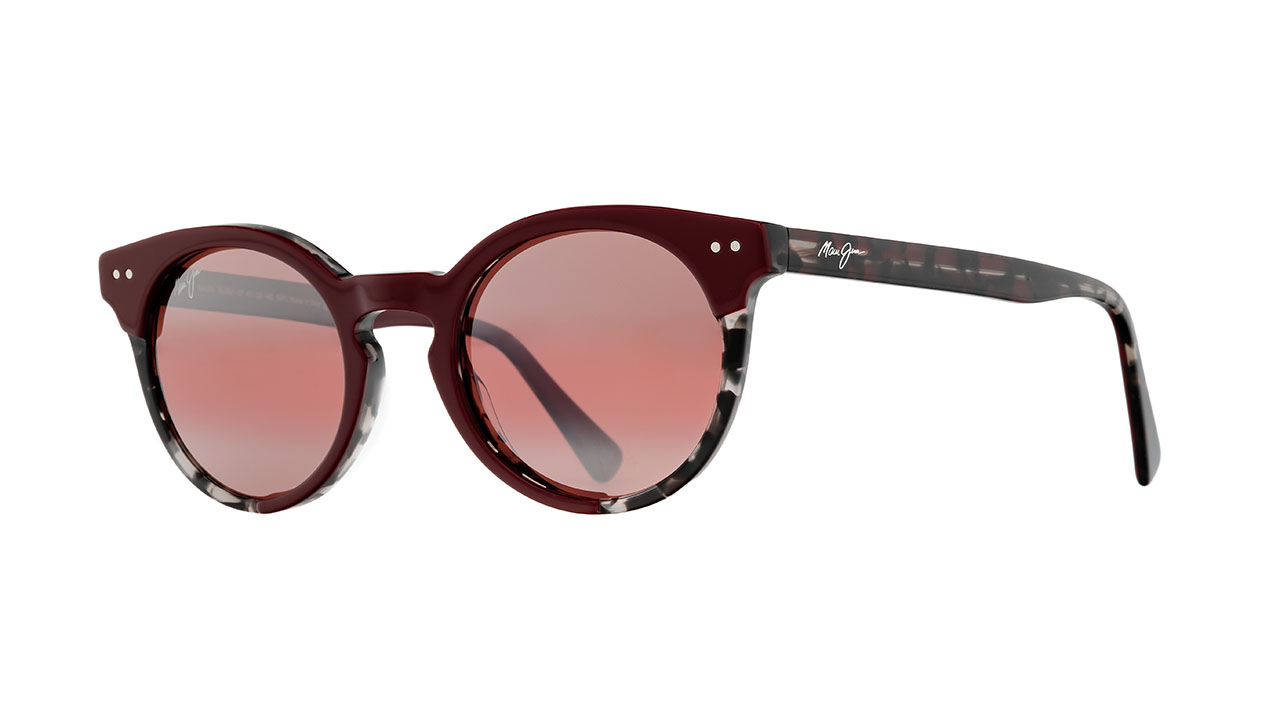 Paire de lunettes de soleil Maui-jim R861 couleur rouge - Côté à angle - Doyle