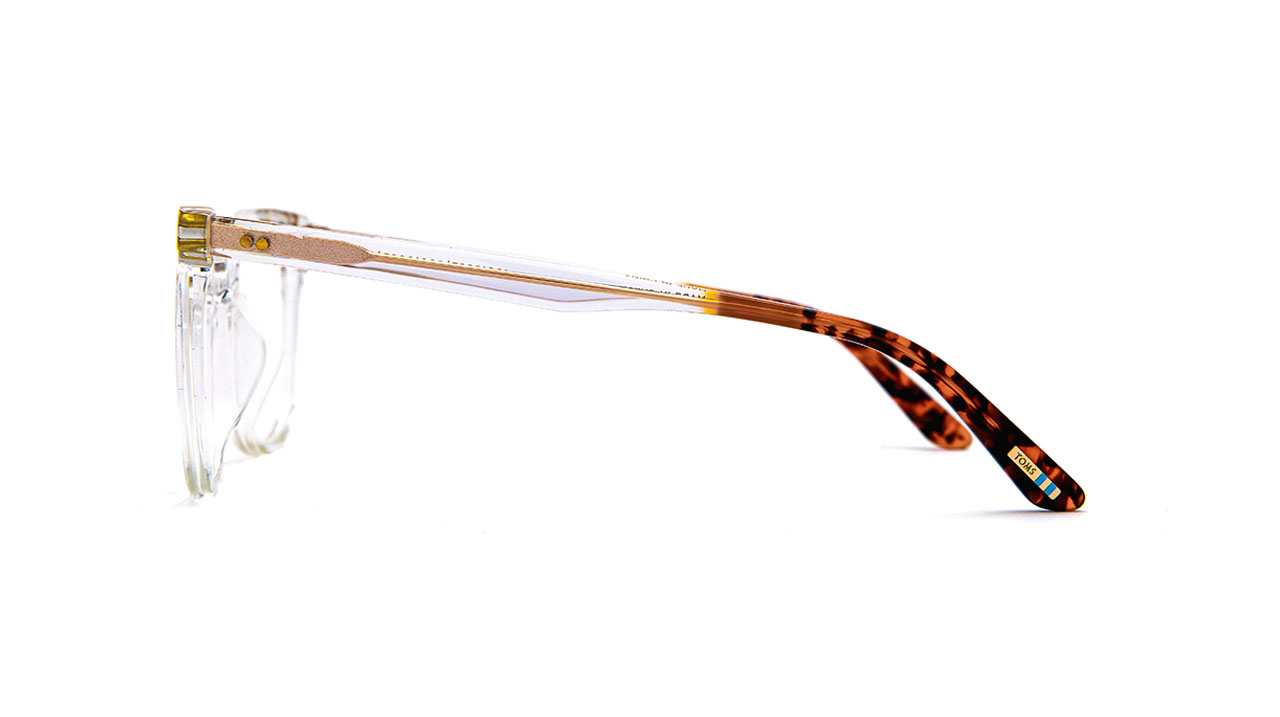 Paire de lunettes de vue Toms Audree couleur cristal - Côté droit - Doyle