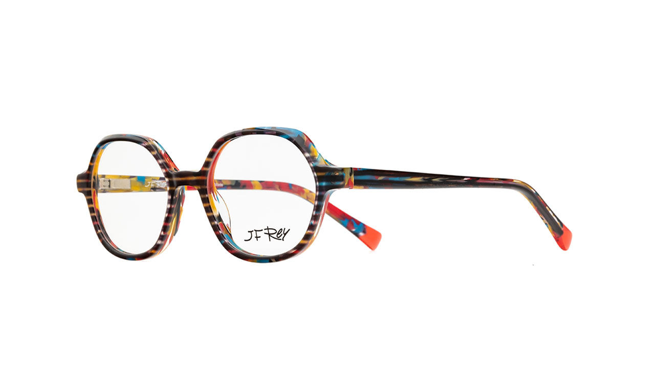 Paire de lunettes de vue Jf-rey Boom couleur orange - Côté à angle - Doyle