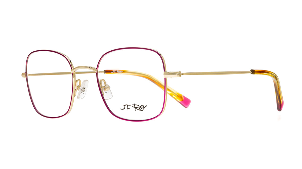 Paire de lunettes de vue Jf-rey Violette couleur mauve - Côté à angle - Doyle