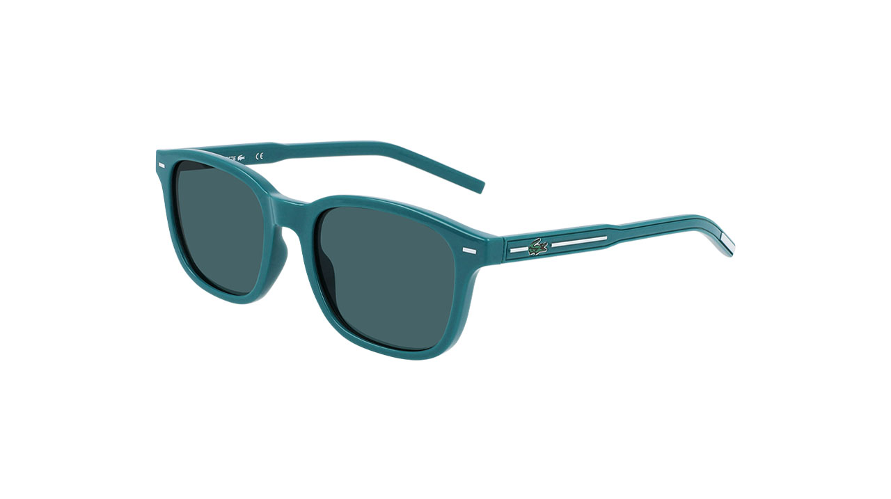 Paire de lunettes de soleil Lacoste L3639s couleur turquoise - Côté à angle - Doyle