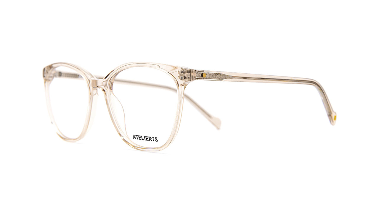 Paire de lunettes de vue Atelier-78 Mila couleur champagne - Côté à angle - Doyle