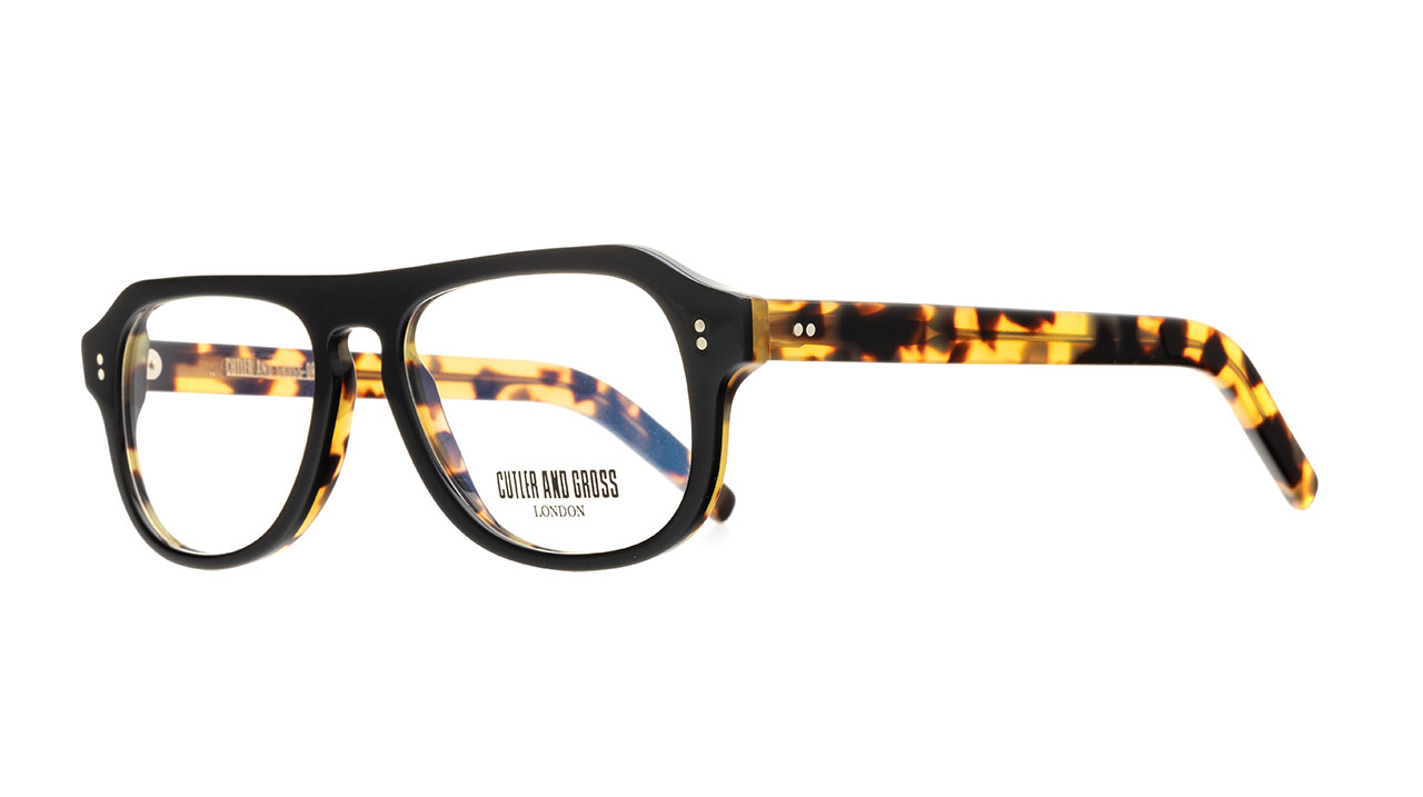 Paire de lunettes de vue Cutler-and-gross 0822v3 couleur noir - Côté à angle - Doyle