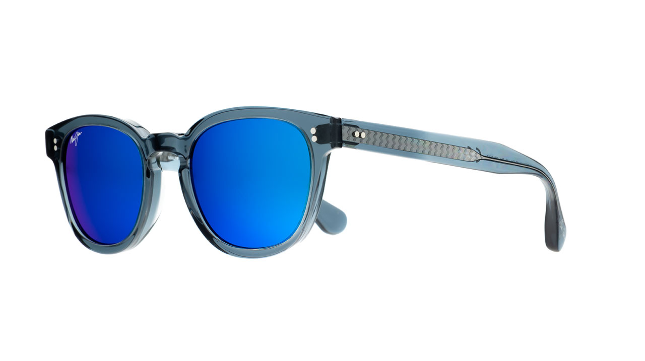 Paire de lunettes de soleil Maui-jim B842 couleur bleu - Côté à angle - Doyle