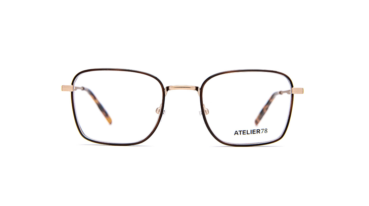 Paire de lunettes de vue Atelier78 Marvin couleur havane or - Doyle