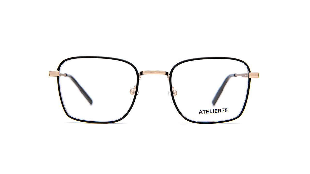 Paire de lunettes de vue Atelier78 Marvin couleur noir or - Doyle
