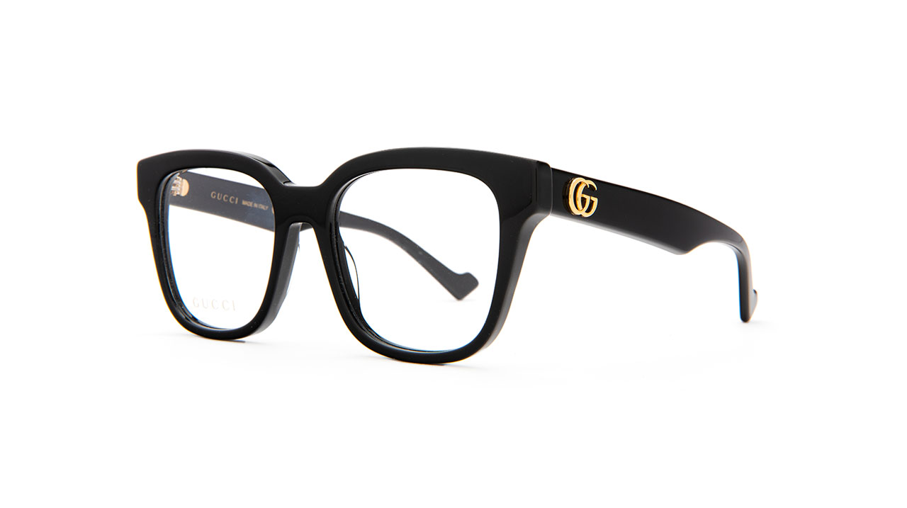 Paire de lunettes de vue Gucci Gg0958o couleur noir - Côté à angle - Doyle