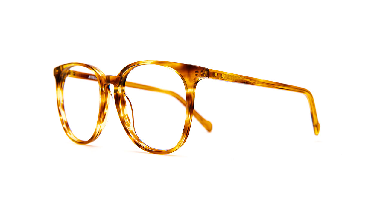 Paire de lunettes de vue Atelier-78 Penelope couleur caramel - Côté à angle - Doyle