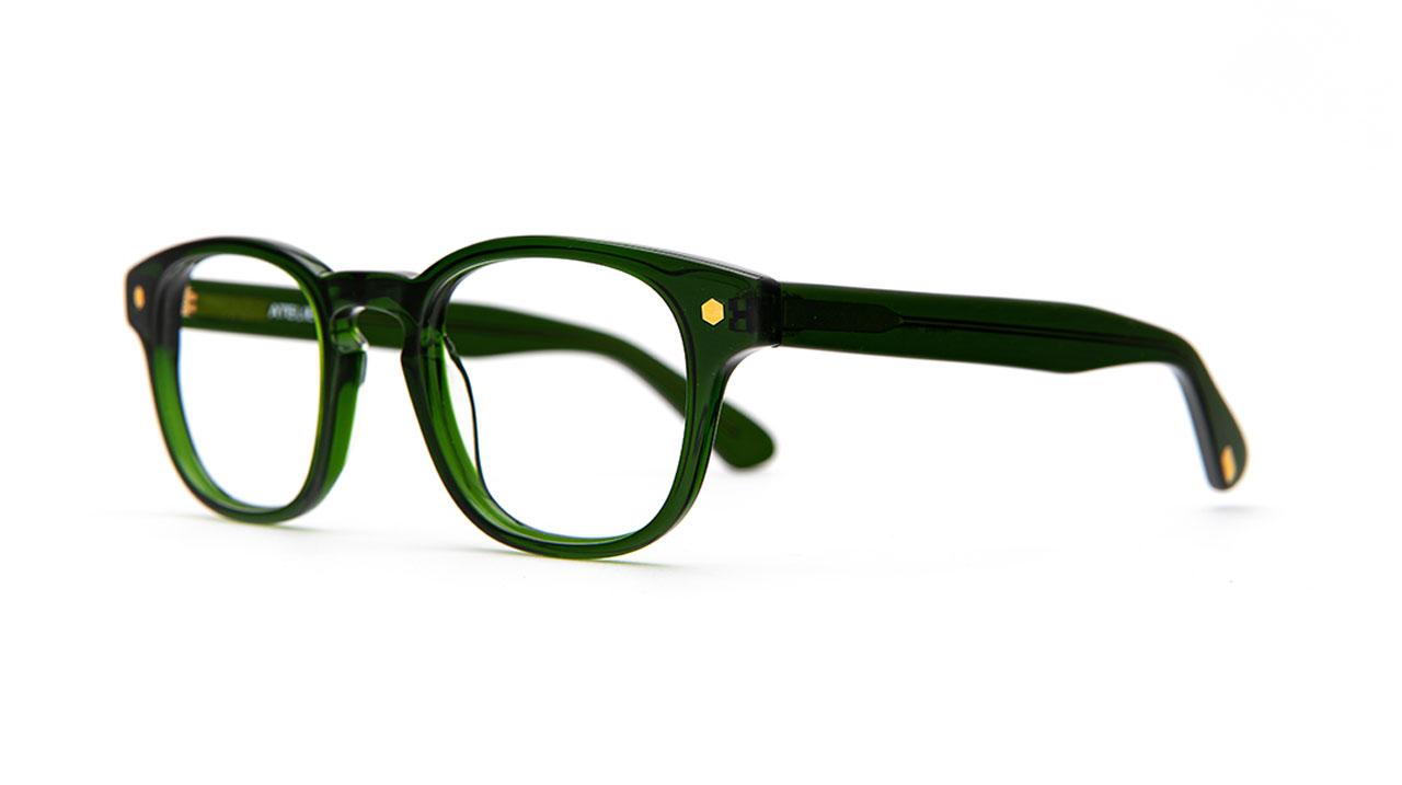 Paire de lunettes de vue Atelier-78 Kennedy couleur vert - Côté à angle - Doyle