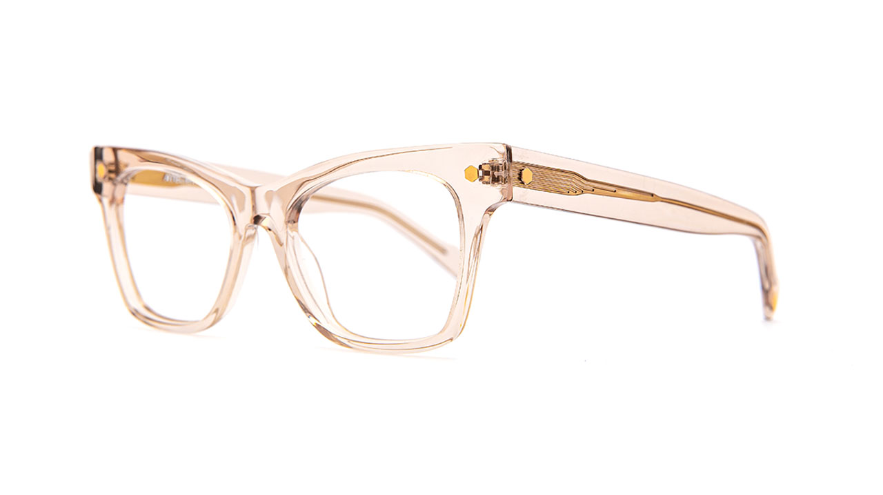 Paire de lunettes de vue Atelier-78 Virgil couleur champagne - Côté à angle - Doyle
