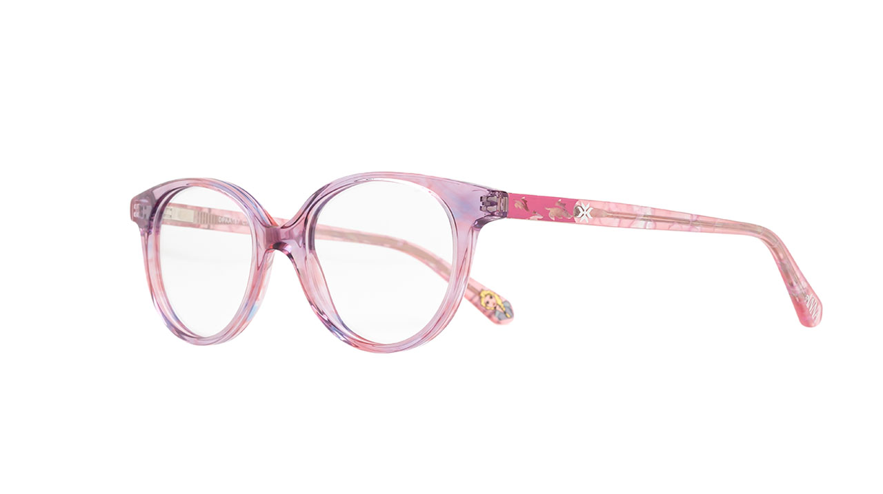 Paire de lunettes de vue Opal-enfant Dpaa167 couleur rose - Côté à angle - Doyle