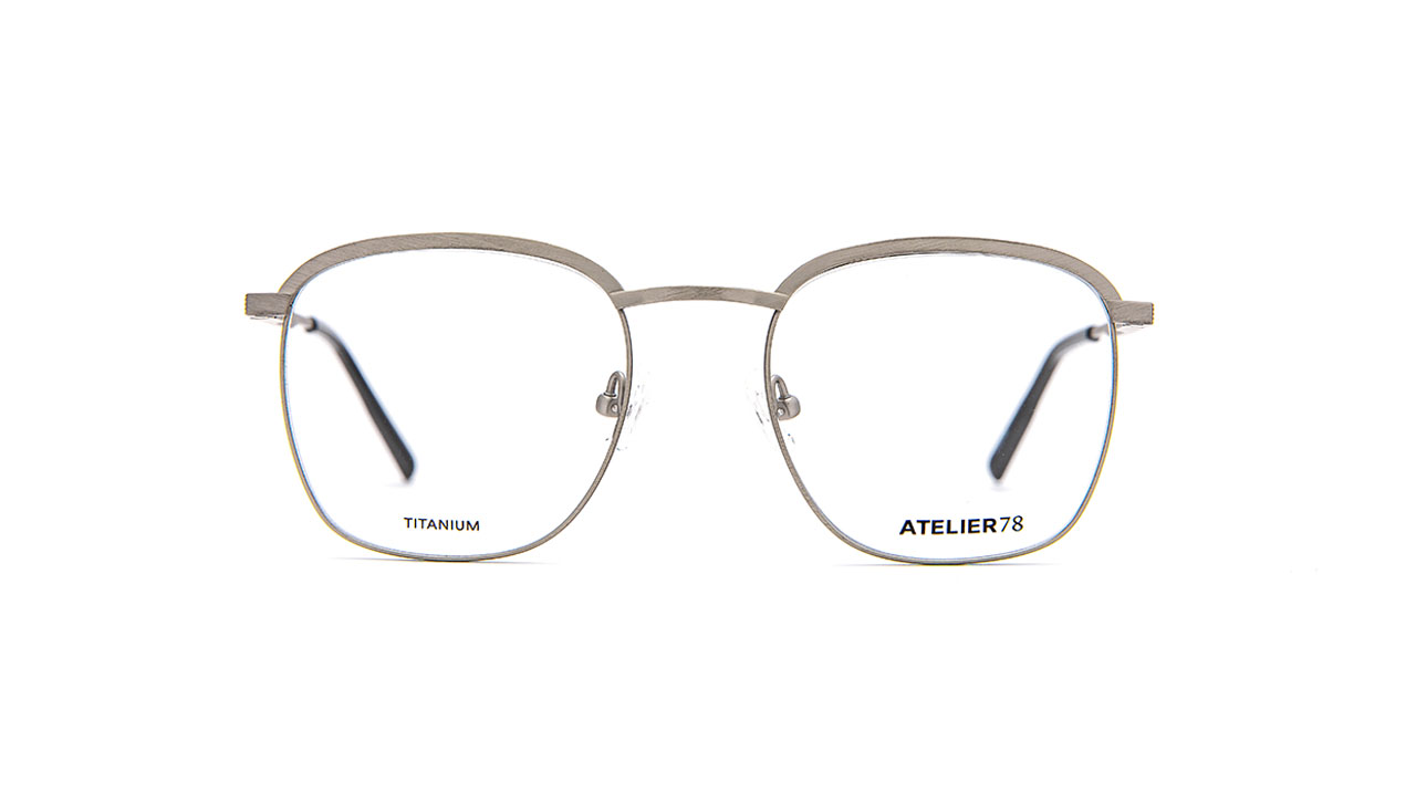 Paire de lunettes de vue Atelier78 Charlie couleur argent satin - Doyle
