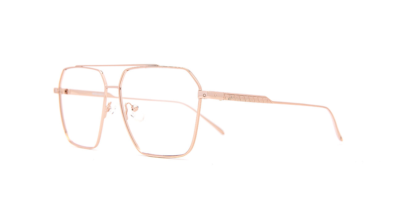Paire de lunettes de vue Atelier-78 Gustave couleur or rose - Côté à angle - Doyle
