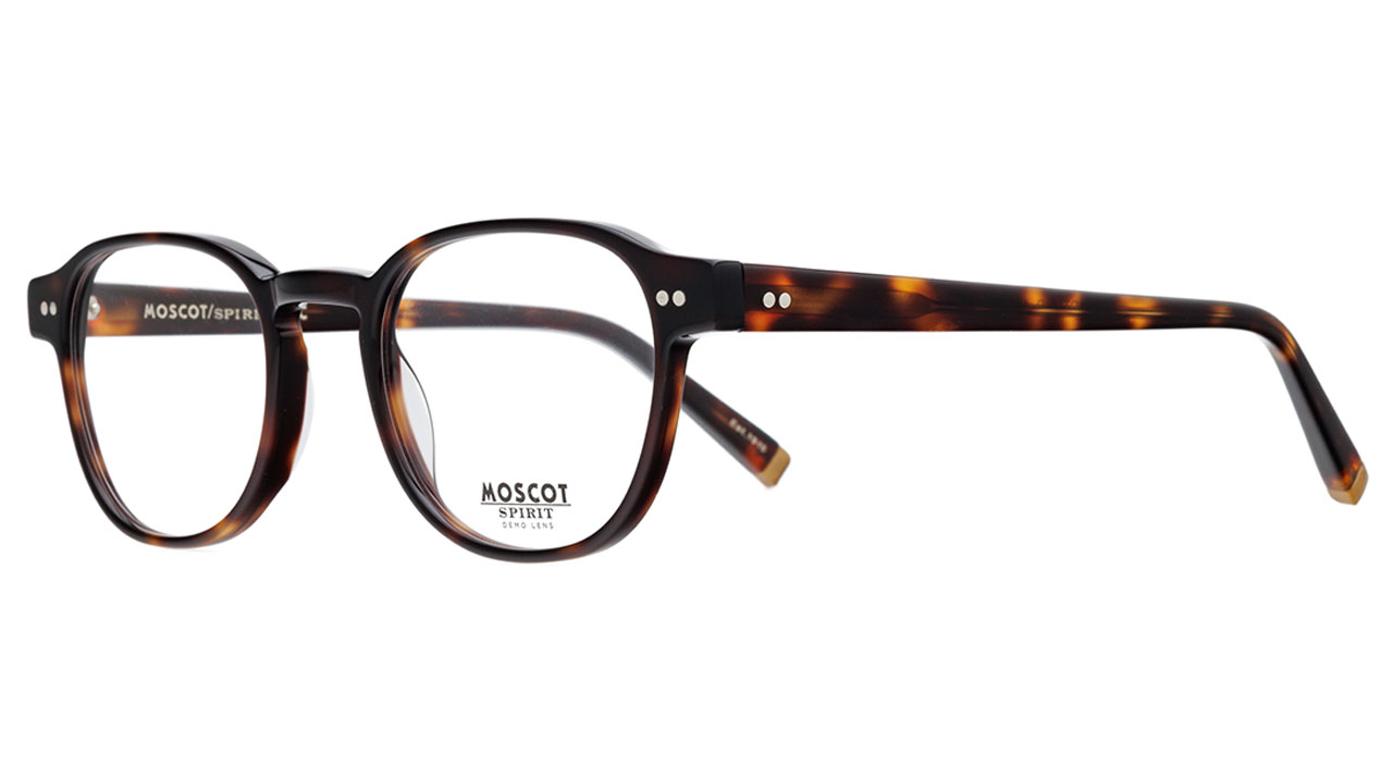 Paire de lunettes de vue Moscot Arthur couleur brun - Côté à angle - Doyle
