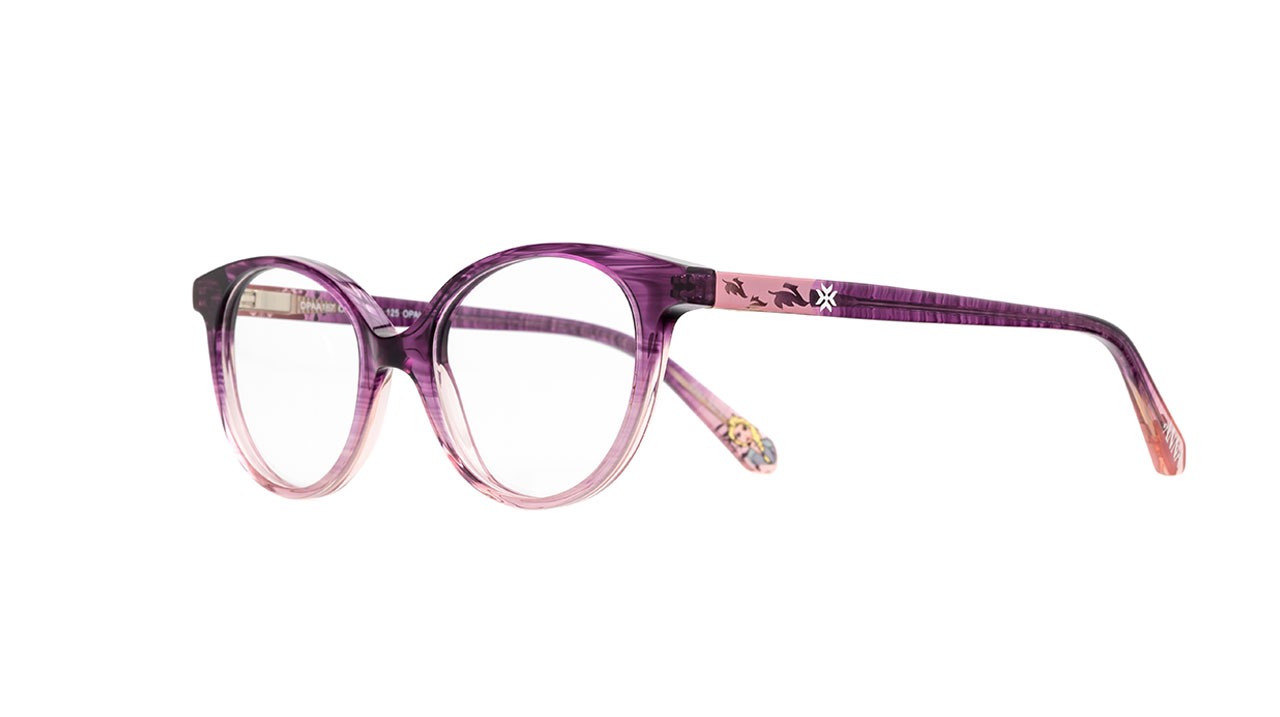 Paire de lunettes de vue Opal-enfant Dpaa167 couleur mauve - Côté à angle - Doyle