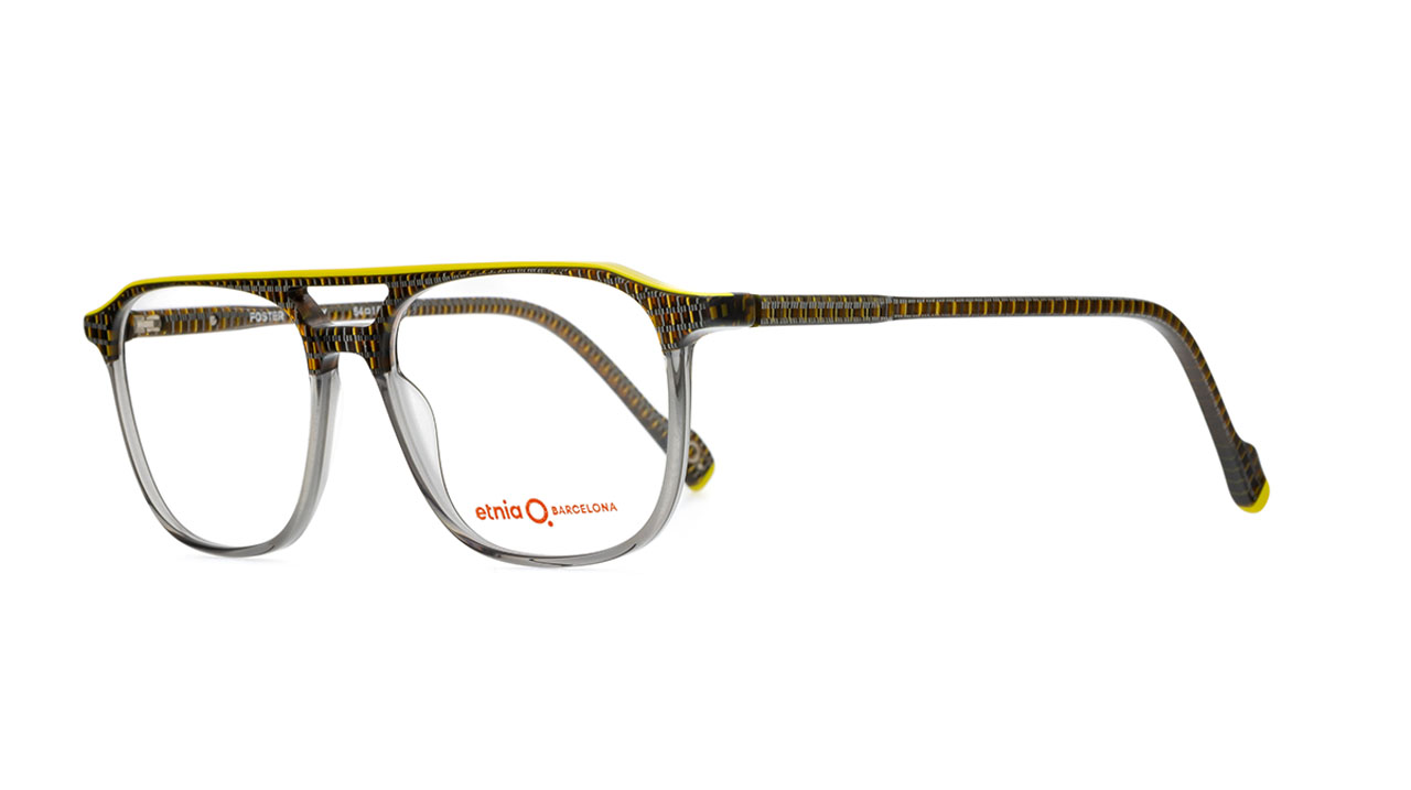 Paire de lunettes de vue Etnia-barcelona Foster couleur jaune - Côté à angle - Doyle