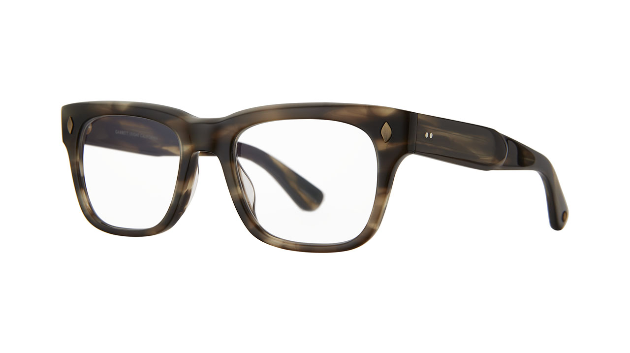 Paire de lunettes de vue Garrett-leight Troubadour couleur brun - Côté à angle - Doyle