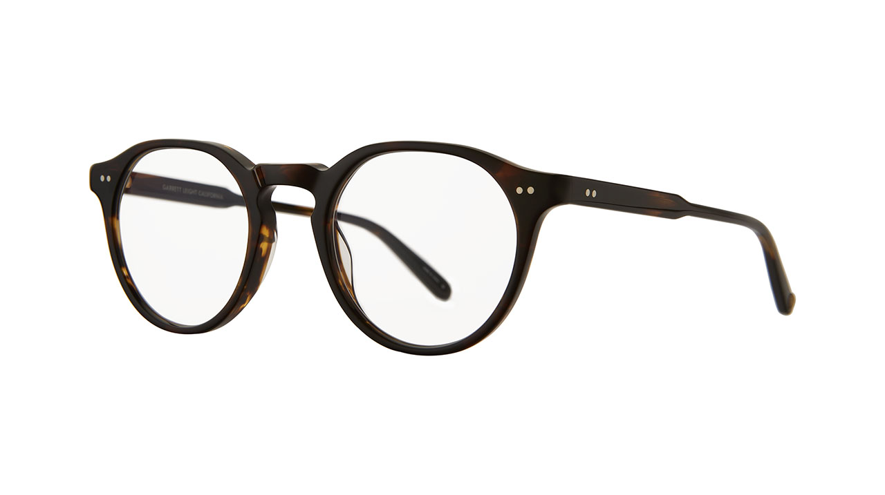 Paire de lunettes de vue Garrett-leight Royce couleur brun - Côté à angle - Doyle