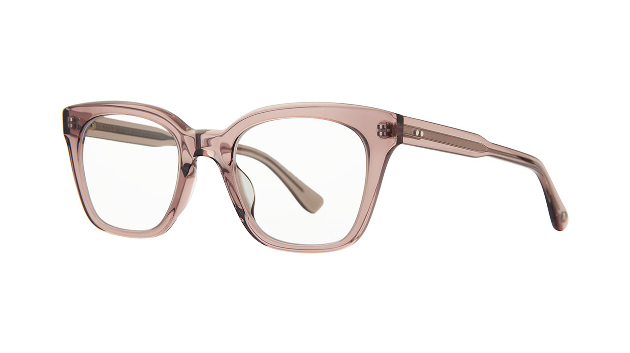 Paire de lunettes de vue Garrett-leight El rey couleur rose - Côté à angle - Doyle